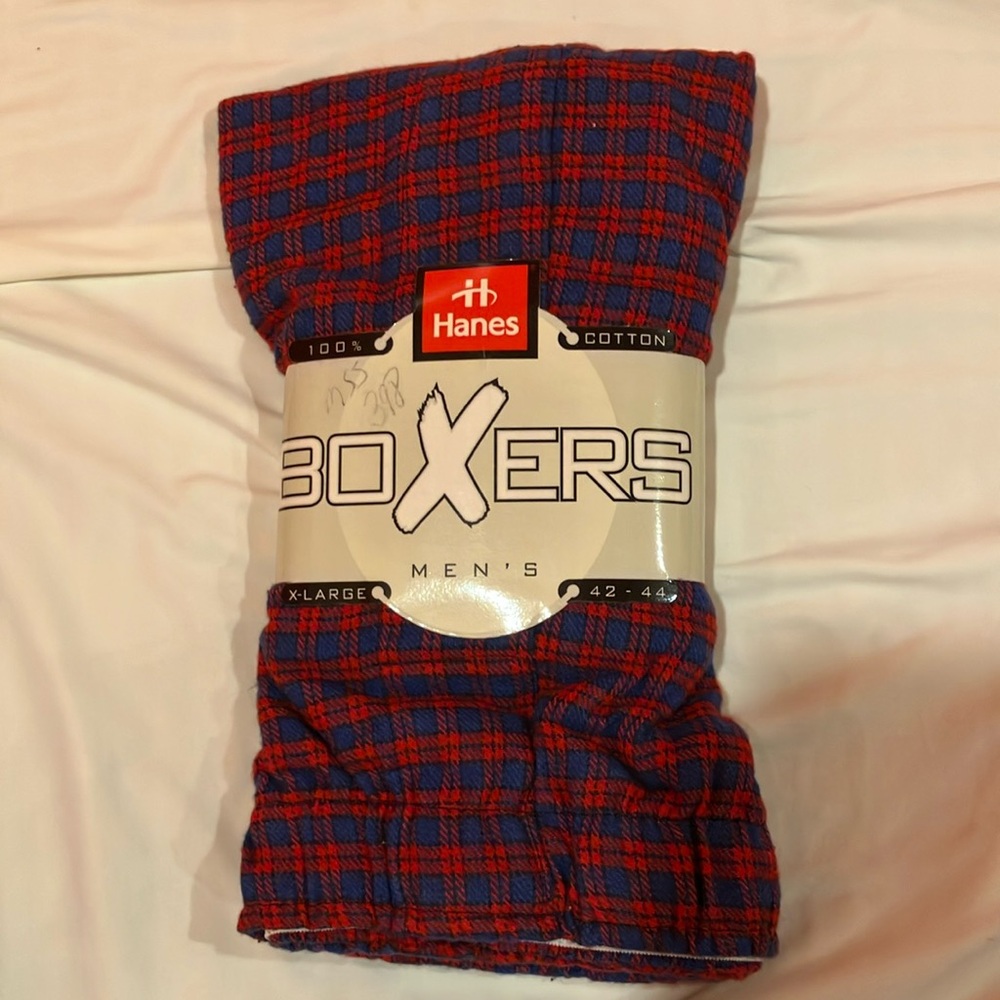 Hanes Vintage Blue and Red Boxers XL
